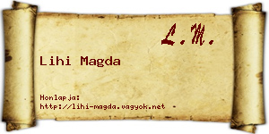 Lihi Magda névjegykártya